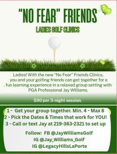 No Fear Friends: Private Ladies Golf Clinics at Legacy Hills Golf Club – 2026
